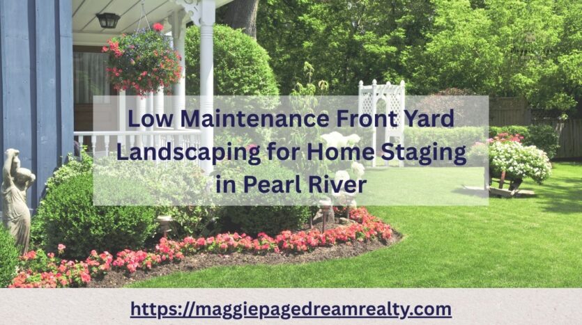 Low Maintenance Front Yard Landscaping for Home Staging in Pearl River